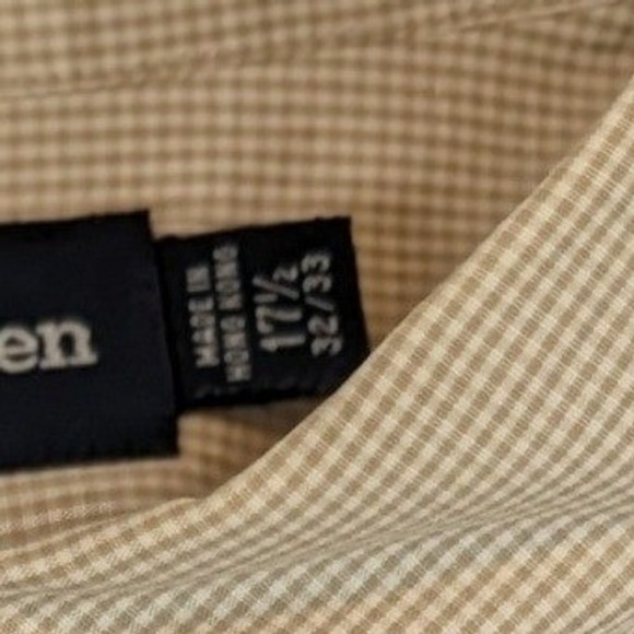 Ralph Lauren Mens Classic Fit Button Down Shirt Tan Stripe Pony Logo Long Sleeve - Picture 4 of 11